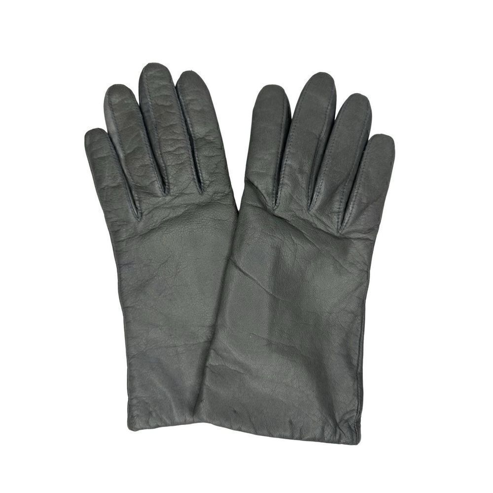 Women’s Gray Leather Lined Gloves Size 7